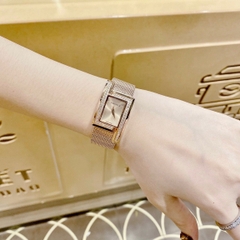 Versace Greca Icon |Nữ Giới |Mặt Chữ Nhật |Đính Đá |Dây Mesh Lưới Rose Gold |Máy Pin (Quartz) |Size 21x39mm