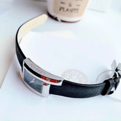 Versace Greca Icon |Nữ Giới |Mặt Chữ Nhật |Silver |Dây Da Đen |Máy Pin (Quartz) |Size 21x39mm