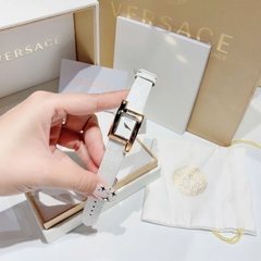 Versace Greca Icon |Nữ Giới |Mặt Chữ Nhật |Vàng Gold |Dây Da Trắng |Máy Pin (Quartz) |Size 21x39mm