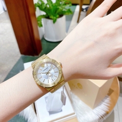 Versace Greca Logo |Nữ Giới |3 Kim |Vàng Gold |Dây Da Trắng |Máy Pin (Quartz) |Size 38mm