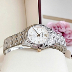 Versace Greca Time |Nữ Giới |Mặt Tròn Trắng |Dây Kim Loại Silver |Máy Pin (Quartz) |Size 35mm