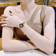 Versace Medusa Secret |Nữ Giới |Mặt Trắng |Vòng Tay Vàng Gold |Máy Pin (Quartz) |Size 25mm