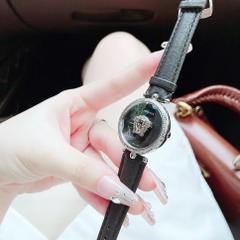 Versace Palazzo Empire |Nữ Giới |Bạc Silver |Dây Da Đen |Máy Pin (Quartz) |Size 34mm