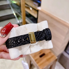 Versace Revive |Nữ Giới |Mặt Xám |Tráng Gương |Dây Da Đen |Máy Pin (Quartz) |Size 35mm