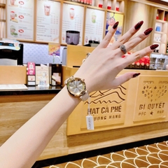 Versace Revive |Nữ Giới |Mặt Xám |Tráng Gương |Dây Da Kem |Máy Pin (Quartz) |Size 35mm