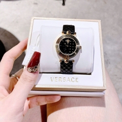 Versace Vanitas |Nữ Giới |Vàng Gold |Dây Da Màu Đen |Máy Pin (Quartz) |Size 30mm
