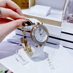 Versace Vanitas |Nữ Giới |Vàng Gold |Dây Da Màu Trắng |Máy Pin (Quartz) |Size 30mm