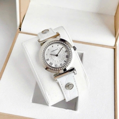 Versace Vanity |Nữ Giới |Trắng Silver |Dây Da Màu Trắng |Máy Pin (Quartz) |Size 35mm