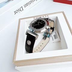 Versace Vanity |Nữ Giới |Trắng Silver |Dây Da Màu Đen |Máy Pin (Quartz) |Size 35mm