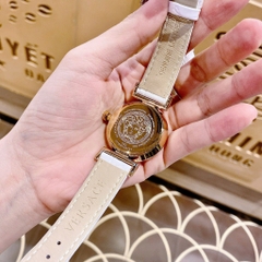 Versace Vanity |Nữ Giới |Vàng Gold |Dây Da Màu Trắng |Máy Pin (Quartz) |Size 35mm