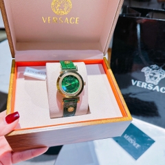 Versace Vanity |Nữ Giới |Vàng Gold |Dây Da Xanh Lá |Máy Pin (Quartz) |Size 35mm