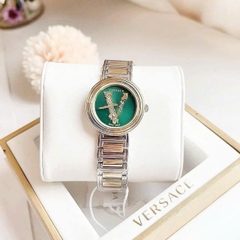 Versace Virtus Mini |Nữ Giới |Xanh Lá |Dây Kim Loại Demi Vàng |Máy Pin (Quartz) |Size 28mm