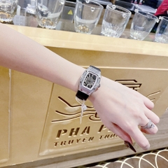 Xcer Lộ Cơ Skeleton |Nữ Giới |Mặt Oval |Silver |Dây Silicone Đen |Máy Tự Động (Automatic) |Size 36mm