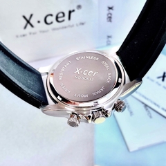 Xcer Tựa Rolex |Nữ Giới |Full Đá Silver |Dây Silicone Đen |Máy Pin (Quartz) |Size 38mm