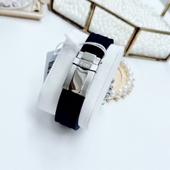 Xcer Tựa Rolex |Nữ Giới |Full Đá Silver |Dây Silicone Đen |Máy Pin (Quartz) |Size 38mm