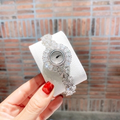 Chopard Mặt Full Đá Swaroski |Nữ Giới |Dây Đính Pha Lê Hoa Mai |Máy Pin (Quartz) |Size 34mm