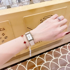 Coach Reese |Nữ Giới |Mặt Chữ Nhật |Vàng Gold |Dây Da Hồng Phấn |Máy Pin (Quartz) |Size 24x35mm