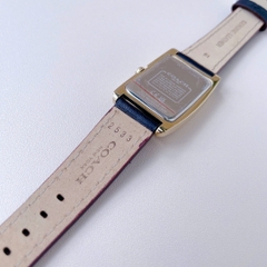 Coach Reese |Nữ Giới |Mặt Chữ Nhật |Vàng Gold |Dây Da Màu Đen |Máy Pin (Quartz) |Size 24x35mm