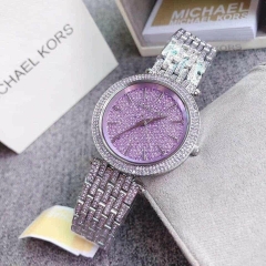 Michael Kors Darci |Nữ Giới |Mặt Full Đá Tím |Dây Kim Loại |Máy Pin (Quartz) |Size 38mm