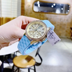 Michael Kors Mini Pilot |Nữ Giới |Vàng Gold |Dây Silicone Xanh Da Trời |Máy Pin (Quartz) |Size 36mm