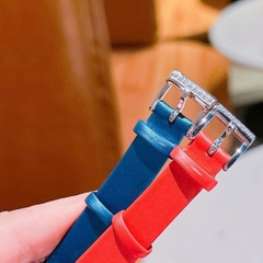 Chopard Heure Diamond |Nữ Giới |Silver |Dây Da Màu Đỏ |Máy Pin (Quartz) |Size 32mm