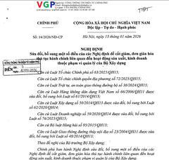 Nghị định 14/2026/NĐ-CP – Cắt giảm thủ tục, mở đường cho sản xuất kinh doanh và đổi mới quản lý ngành Xây dựng