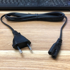 Dây Nguồn Số 8 YUTONG YT-05 2 Chân Đầu Tròn AC Power Cord Schuko CEE7/16 Euro Plug to C7 2.5A 250V 2x0.75mm For Printer or Adapter Cable FLAT PVC Black dài 3M