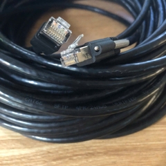 Cáp Camera GigE-R-20M GigE Omron CAB-GE-20-RBX Cable GigE CAT6E Ethernet RJ45 Screw Locking 4PR/24AWG dài 20M For Basler Cognex CCD GigE Industrial Vision Camera