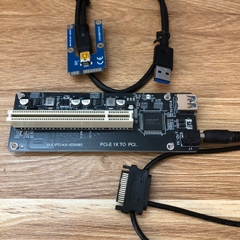 Card PCIE Riser MPCE1PE-NO1 VER006 PCI-E 1x to PCI 16x PCE1PCI-A03 VER006S Power DC Sata