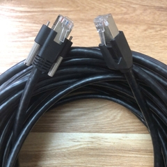 Cáp Camera GigE-R-20M GigE Omron CAB-GE-20-RBX Cable GigE CAT6E Ethernet RJ45 Screw Locking 4PR/24AWG dài 20M For Basler Cognex CCD GigE Industrial Vision Camera
