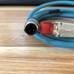 Cáp Keyence OP-87457 Ethernet NFPA79 Cable D-Code M12 4 Pin Male to RJ45 dài 2M