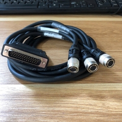 Cáp Camera Single AA#1 Cable D-SUB DB44 Pin Male to 3 Port Hirose 12 Pin Female HR10A-10P-12S(73) dài 1.2M dùng cho CCD Machine Vision Camera