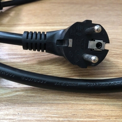 Dây nguồn 2 Chân tròn Schuko UE-312 16A 250V 3x2.5mm² 300/500V chia 2 đầu cắm IEC C13 10A 250V 1.5mm² 300/500V dài 1.5M