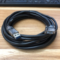 Cáp Camera 5.0M HT6 E357566-ALY-T 3.0 đai vít Cable USB 3.0 Type A to Type Micro B dài 5M for BASLER scA2500-14gc a2A1920-160um acA2000-165um acA3800-14uc