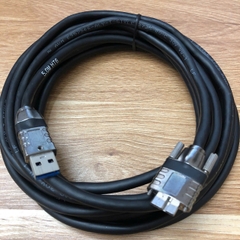 Cáp Camera 5.0M HT6 E357566-ALY-T 3.0 đai vít Cable USB 3.0 Type A to Type Micro B dài 5M for BASLER scA2500-14gc a2A1920-160um acA2000-165um acA3800-14uc