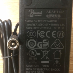 Chuyển nguồn Adapter WT2402500 24V 2.5A 100-240V 50/60Hz 1.6A dây DC Cái 5.5mm x 2.5mm
