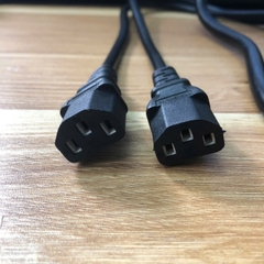 Dây nguồn 2 Chân tròn Schuko UE-312 16A 250V 3x2.5mm² 300/500V chia 2 đầu cắm IEC C13 10A 250V 1.5mm² 300/500V dài 1.5M