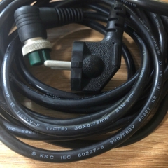 Dây Nguồn 2 chân tròn DMC-200 to GX16 3 Pin KSC IEC 60227-5 300/500V 10A 250V 3x0.75mm dài 5M