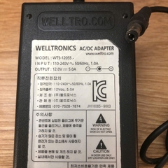 Chuyển nguồn Adapter WELLTRONICS WTS-1205S 12V 5A 070-7528-7874 Connector Size 5.5mm x 2.5mm Adapter power Supply