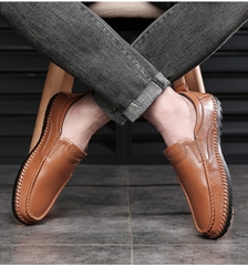 Giầy lười nam da bò