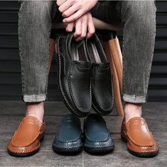 Giầy lười nam da bò
