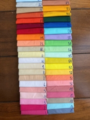 Bảng màu vải cotton 4 chiều mỏng