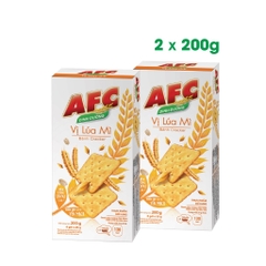Bánh quy dinh dưỡng AFC vị lúa mì, combo 2 hộp x 172g