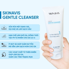 Sữa rửa mặt Skinavis Gentle Cleanser - Sữa rửa mặt làm sạch sâu dịu nhẹ - 150ml