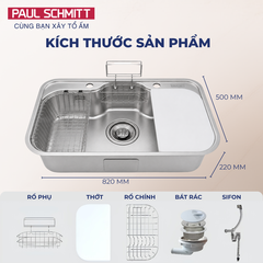 Chậu rửa bát Paul Schmitt PAM8250-UM