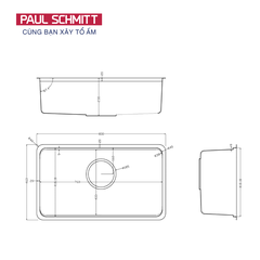 Chậu rửa bát Paul Schmitt PAM8046-UM