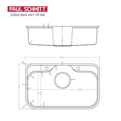 Chậu rửa bát Paul Schmitt PAM8250-UM