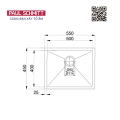 Chậu rửa bát Paul Schmitt PA5545-U
