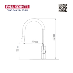 Vòi rửa bát nóng lạnh Paul Schmitt PA324K