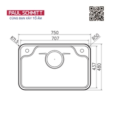 Chậu rửa bát Paul Schmitt PAM7548-TE